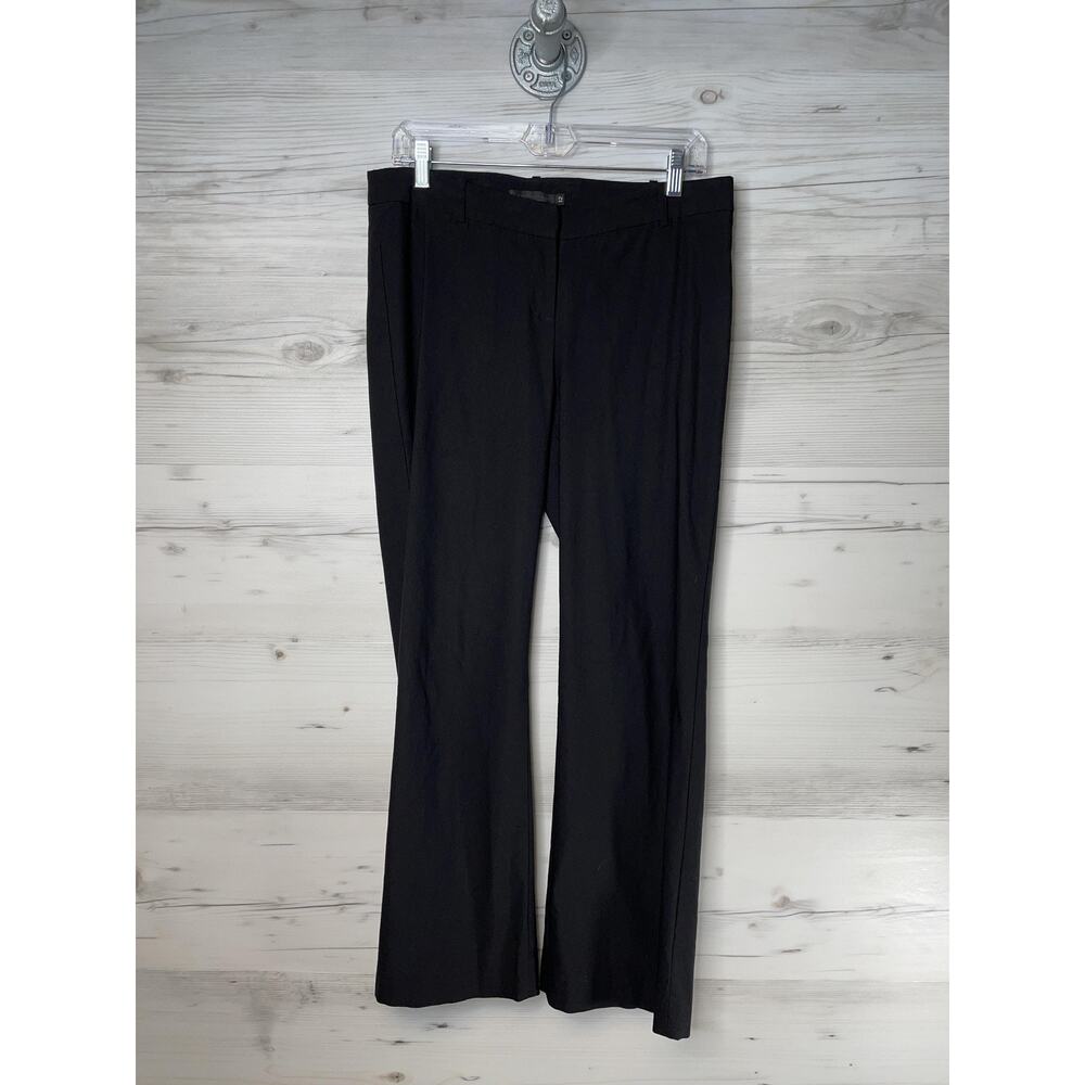 Guess Collection Pants Womens 12 Black Flare Stretch Dress Career Work USA Nylon